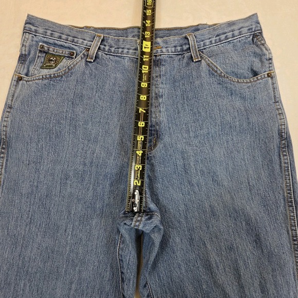 Cinch Green Label Medium Wash Denim Boot Cut Mens Jeans 36x36 Cowboy Workwear - Picture 8 of 9